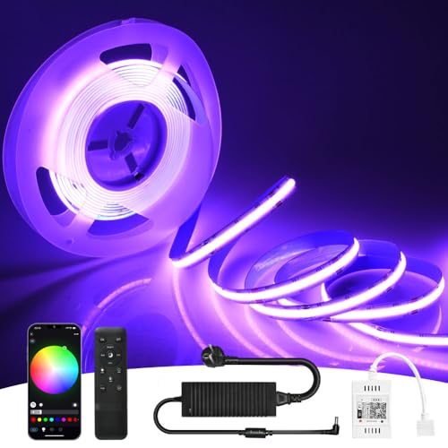 COB Led RGB Streifen 10m, WIFI COB RGB Led Strip Alexa 24V Led Lichtband Dimmbar Led COB Lichtleiste, 576LEDs/M, APP Steuerbar, RGB COB Led Strip 10m Selbstklebend Kompatibel mit Alexa Google Home COB Led RGB Streifen 10m, WIFI COB RGB Led Strip Alexa 24V Led Lichtband Dimmbar Led COB Lichtleiste, 576LEDs/M, APP Steuerbar, RGB COB Led Strip 10m Selbstklebend Kompatibel mit Alexa Google Home von GEYUEYA Home