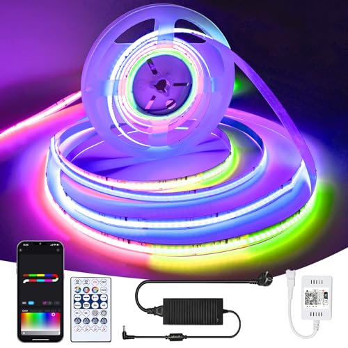 WIFI RGB+IC COB LED Strip Alexa 10m, 24V Dimmbar, 576LEDs/M, APP Steuerbar, Adressierbar Selbstklebend - Kompatibel Mit Alexa Google Home WIFI RGB+IC COB LED Strip Alexa 10m, 24V Dimmbar, 576LEDs/M, APP Steuerbar, Adressierbar Selbstklebend - Kompatibel Mit Alexa Google Home von GEYUEYA Home