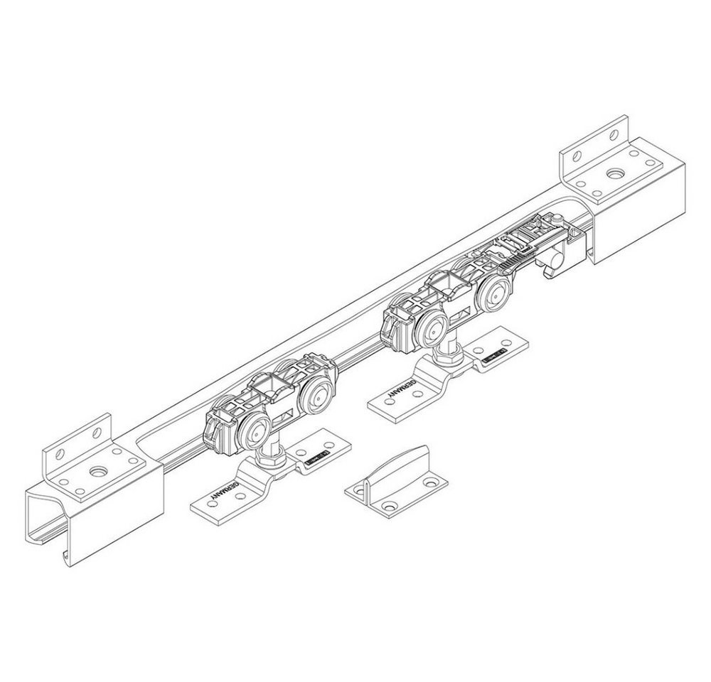 GEZE Türbeschlag Schiebetürbeschlag 80 NT Flügelbreite 50-142cm von GEZE