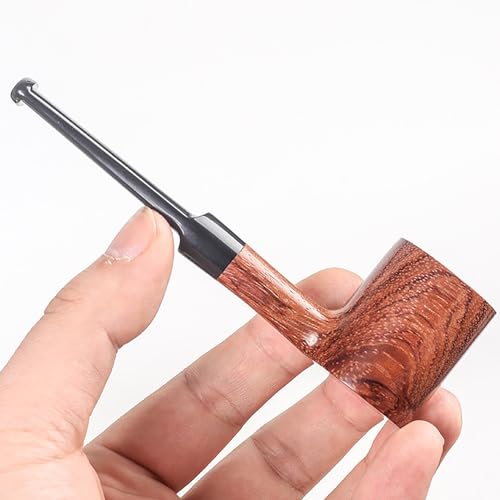 GEZHUCAO Handgeschnitzte Tabakpfeife Aus Birnbaumholz – Entstanden 1899, Ultraleichte Rauchpfeife Mit Geradem Griff Geeignet Für 3-mm-Filter Geschenk Für Großvater, Ehemann, Freund von GEZHUCAO
