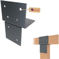 GeZu Impex Holzverbindung T Stück 91 x 91 mm Anthrazit Pulverbeschichtet T-Verbindungswinkel Wand- & Pfostenverbinder für Holzkonstruktionen GeZu Impex Holzverbindung T Stück 91 x 91 mm Anthrazit Pulverbeschichtet T-Verbindungswinkel Wand- & Pfostenverbinder für Holzkonstruktionen von GEZU IMPEX