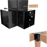 GeZu Impex Pfostenverbinder X 81x81mm Schwarz Pulverbeschichtet Pergola 4-Wege Eckverbinder Pavillon DIY Holzbau-Halterung Steckverbinder Typ X GeZu Impex Pfostenverbinder X 81x81mm Schwarz Pulverbeschichtet Pergola 4-Wege Eckverbinder Pavillon DIY Holzbau-Halterung Steckverbinder Typ X von GEZU IMPEX