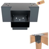 GeZu Impex Pfostenverbinder X 91x91mm Anthrazit Pulverbeschichtet Pergola 4-Wege Eckverbinder Pavillon DIY Holzbau-Halterung Steckverbinder Typ X GeZu Impex Pfostenverbinder X 91x91mm Anthrazit Pulverbeschichtet Pergola 4-Wege Eckverbinder Pavillon DIY Holzbau-Halterung Steckverbinder Typ X von GEZU IMPEX