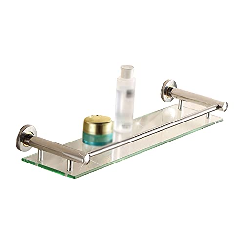 GFAZXDS Badezimmer-Glasregal, Badezimmer-Regal, Badezimmer-Glasregal, Wandhalterung, gebürsteter S304-Edelstahl, 3 Größen optional (60 cm) von GFAZXDS