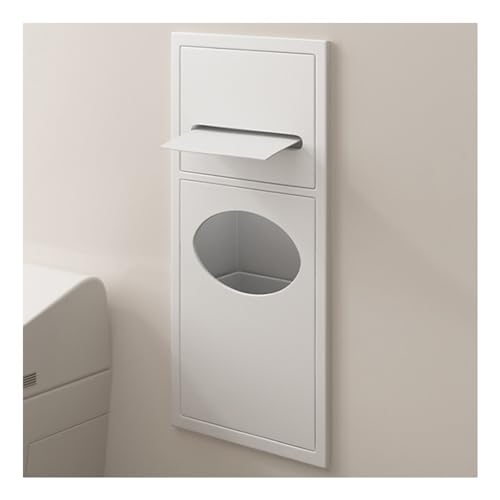 GFAZXDS Badezimmer-Nische aus Edelstahl, versenkter Organizer, Duschregal mit Mülleimer, wasserdichter Aufbewahrungsbehälter, keine Fliesen erforderlich (7857699-Weiß, 52 x 20 x 13,5 cm) von GFAZXDS