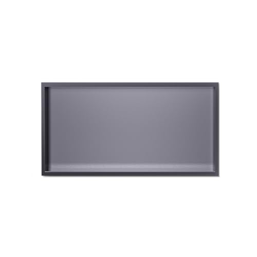 GFAZXDS Duschnische, Edelstahl-Duschnische, wasserdicht, keine Fliesen, einlagige Duschnische, Badezimmer-Nischen-Regaleinsatz (7857277-Dunkelgrau, 70 x 28 x 12,5 cm) von GFAZXDS