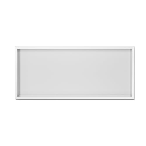 GFAZXDS Duschnische, Edelstahl-Duschnische, wasserdicht, keine Fliesen, einlagige Duschnische, Badezimmer-Nischen-Regaleinsatz (7857277-Weiß, 90 x 28 x 12,5 cm) von GFAZXDS