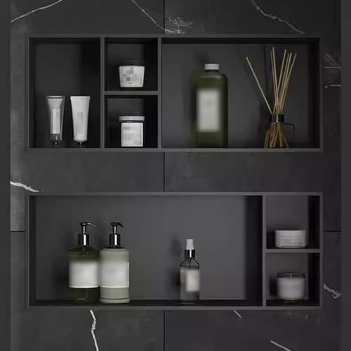 GFAZXDS Duschnische, eingebetteter Edelstahl-Dusch-Organizer, Heimwerker-Wandnische, Aufbewahrungsregale, Badezimmer, Shampoo, Toilettenartikel, Handtuchregale, einfach t(7855171 Rot a) von GFAZXDS