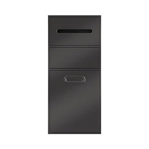 GFAZXDS Duschnische aus Edelstahl, Badezimmer-Wandeinlage, Aufbewahrungsnische mit Mülleimer, keine Fliesen, Doppelregal, Organizer für Zuhause, Hotel (7856951-Schwarz, 67 x 30 x 14 cm) von GFAZXDS