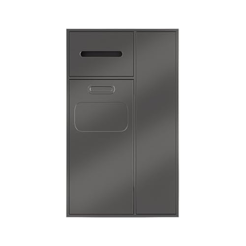 GFAZXDS Duschnische aus Edelstahl, Badezimmer-Wandeinlage, Aufbewahrungsnische mit Mülleimer, keine Fliesen erforderlich, versenktes Duschregal (7854683-Grau, 67 x 40 x 14 cm) von GFAZXDS