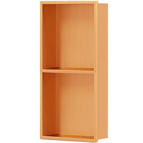 GFAZXDS Duschnischen-Wandeinsatz, versenktes Duschregal, Edelstahl-Duschnische, keine Fliese erforderlich, für Feuchtraum, Badezimmerverbesserung und Renovierung zu Hause (7856494-Roségold, 700 x 280 von GFAZXDS