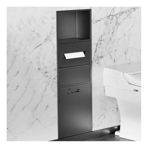 GFAZXDS Duschwand-Nische, gebürsteter Edelstahl, versenkter Duschablage, Badezimmer-Regaleinsatz, Edelstahl-Regal mit Mülleimer für Badezimmer (7854716-Grau, 30 x 86 x 14 cm) von GFAZXDS