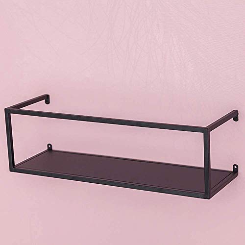 GFAZXDS Schweberegale aus Metall, dekoratives Würfel-Wandregal, verwendet zur Aufbewahrung von sammelbaren Fotorahmen, Wandregal für Wohnzimmer, Schlafzimmer, Büro, schwarz, mittelgroß (schwarz klein) von GFAZXDS