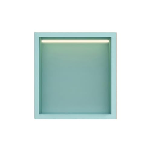 GFAZXDS Wand-Nischen-Dusche, Edelstahl mit LED-Licht, versenkte wasserdichte Nische, Badezimmer-Wand-Organizer, Regale, keine Fliesen erforderlich (7855686-Blau, 30 x 30 x 12,5 cm) von GFAZXDS