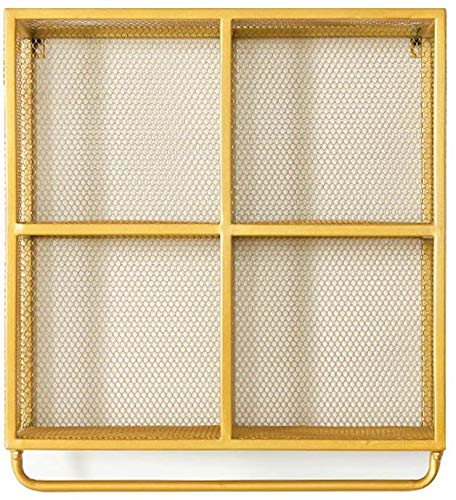 GFAZXDS Wandmontierte Schweberegale, Metalldraht, Lagerregale, goldene Einzelhandelsaufbewahrungsregale, High-End-Regale für Bekleidungsgeschäfte, D (D) von GFAZXDS