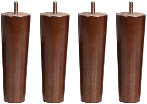 GFBHD Möbelfüße Sofafuß Möbelbeine 4er-Pack Massivholz-Möbelbeine Mit M10-Gewinde | Holz Nussbaum Möbel Ersatzfüße Teile Für Sofa Tisch Stuhl Couch Tisch Schreibtisch Schrank von GFBHD