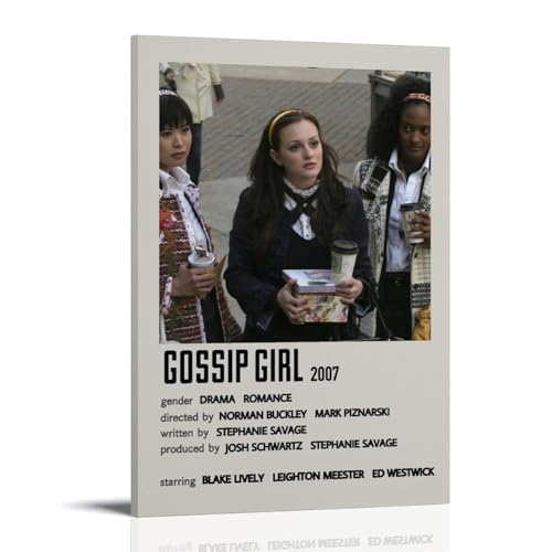 GFDGWZVOC Filmposter "Gossip Girl" für Schlafzimmer, ästhetische, dekorative Malerei, Leinwand, Wandposter und moderne Familienschlafzimmer-Dekoration, 60 x 90 cm, Rahmenstil GFDGWZVOC Filmposter "Gossip Girl" für Schlafzimmer, ästhetische, dekorative Malerei, Leinwand, Wandposter und moderne Familienschlafzimmer-Dekoration, 60 x 90 cm, Rahmenstil von GFDGWZVOC