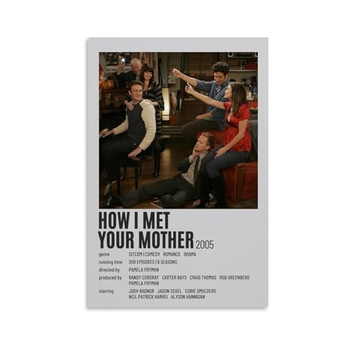 GFDGWZVOC Filmposter "How I Met Your Mother", Vintage-Filmposter für Schlafzimmer, ästhetisches, dekoratives Gemälde, Leinwand, Wandposter und moderne Familienschlafzimmer-Dekoration, 40 x 60 cm GFDGWZVOC Filmposter "How I Met Your Mother", Vintage-Filmposter für Schlafzimmer, ästhetisches, dekoratives Gemälde, Leinwand, Wandposter und moderne Familienschlafzimmer-Dekoration, 40 x 60 cm von GFDGWZVOC