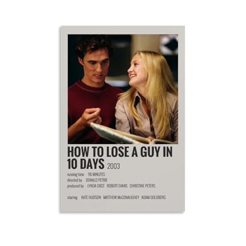 GFDGWZVOC Filmposter "How to Lost A Guy in 10 Days" für Schlafzimmer, ästhetisches, dekoratives Gemälde, Leinwand, Wandposter und moderne Familienschlafzimmer-Dekoration, 50 x 75 cm, ungerahmter Stil GFDGWZVOC Filmposter "How to Lost A Guy in 10 Days" für Schlafzimmer, ästhetisches, dekoratives Gemälde, Leinwand, Wandposter und moderne Familienschlafzimmer-Dekoration, 50 x 75 cm, ungerahmter Stil von GFDGWZVOC
