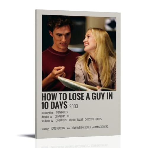 GFDGWZVOC Filmposter "How to Lost A Guy in 10 Days" für Schlafzimmer, ästhetisches, dekoratives Gemälde, Leinwand, Wandposter und moderne Familienschlafzimmer-Dekoration, 60 x 90 cm, Rahmenstil GFDGWZVOC Filmposter "How to Lost A Guy in 10 Days" für Schlafzimmer, ästhetisches, dekoratives Gemälde, Leinwand, Wandposter und moderne Familienschlafzimmer-Dekoration, 60 x 90 cm, Rahmenstil von GFDGWZVOC