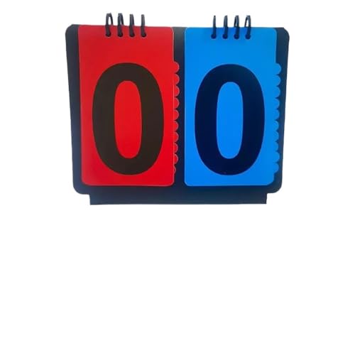 GFDSGRE Anzeigetafel Digitale Tischanzeigetafel Score Keeper Score Flipper Manuelle Score Flip Karten for Basketball Fußball Tennis Scoreboard(4 Digits) von GFDSGRE