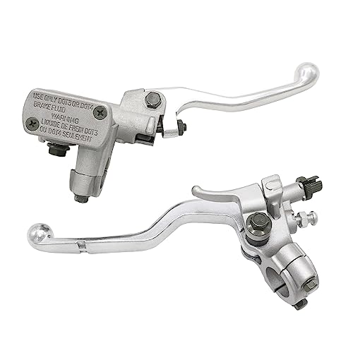 GFDSGRE Bremshebel Motorrad Motorrad-Hydraulikbremse und Aluminium-Kupplungsgriffhebel, passend for Honda CR 125R 250R 500R CRF 150 250 450 2002–2012 Motorrad Bremshebel(Color:Pair) von GFDSGRE