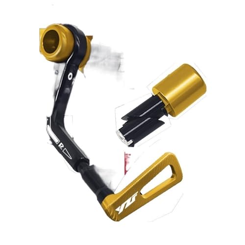 GFDSGRE Lenker Handschutz Hebel Passend for Yamaha YZF R1 R3 R6 R7 R25 R1S R1M R6S YZF R1 YZF R6 Motorrad CNC-Hebelschutz Bremskupplungsschutz Lenker Handprotektoren Motorbike Hand Guards(Right Gold) von GFDSGRE