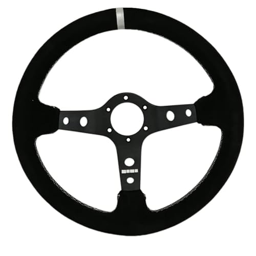 GFDSGRE Steering Wheel Auto-Lenkrad 14-Zoll-350mm-Rennwagen-Treibentreiber-Lenkrad Sport Wildleder-Leder 14 Zoll mit Horn Sportlenkrad GFDSGRE Steering Wheel Auto-Lenkrad 14-Zoll-350mm-Rennwagen-Treibentreiber-Lenkrad Sport Wildleder-Leder 14 Zoll mit Horn Sportlenkrad von GFDSGRE