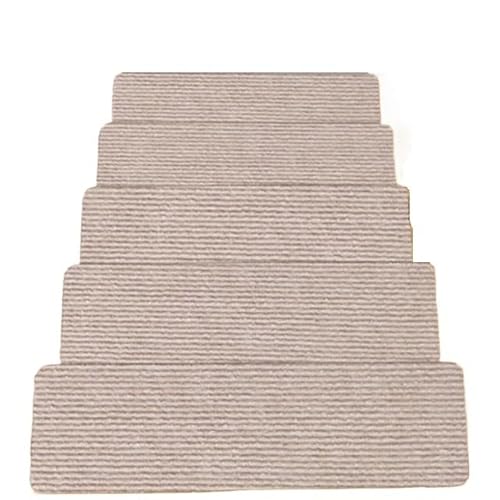 GFDSGRE Treppenteppich Treppenstufen Waschmatte Treppen Anti-Rutsch-Teppich Waschbar 76 cm * 20 cm Treppenstufen Treppen Teppich(5PCS-Light Brown) von GFDSGRE