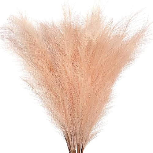 Pampasgras Deko 10 stücke Reed Pampas Gras Simulation Flauschigen Decor Blume Gefälschte Pflanze Bouquet Hause Propbackground(S1) von GFDSGRE