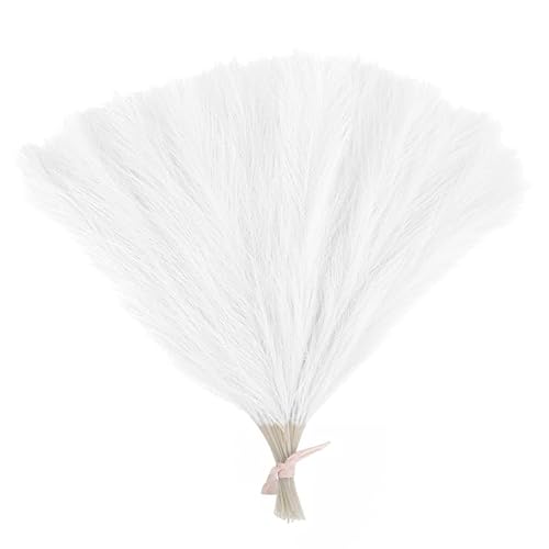 Pampasgras Deko 15/30 stücke Künstliche Pampas Gras Bouquet Gefälschte Pflanze Simulierte Getrocknete Blumen Reed Hochzeit Party Dekoration for Home Schlafzimmer Vase(F01,15pcs) von GFDSGRE