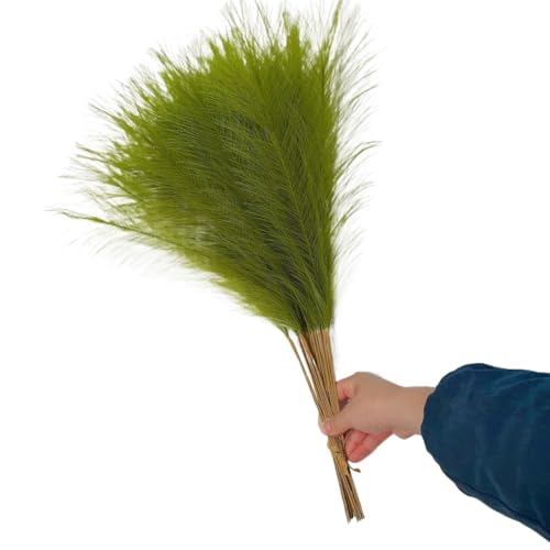 Pampasgras Deko 5/10/20Pcs Künstliche Pampas Gras Bouquet Urlaub Hochzeit Party Dekoration Pflanze Simulierte DIY Gefälschte Blume Reed Decor(7,5PCS) von GFDSGRE