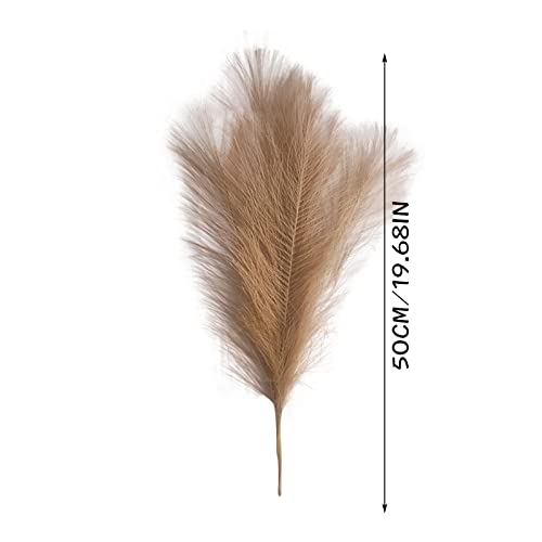 Pampasgras Deko 50cm Pampas Secas Gras Dekor Kunstrasen Gefälschte Blume Hochzeit Home Schlafzimmer Wohnzimmer(Brown) von GFDSGRE
