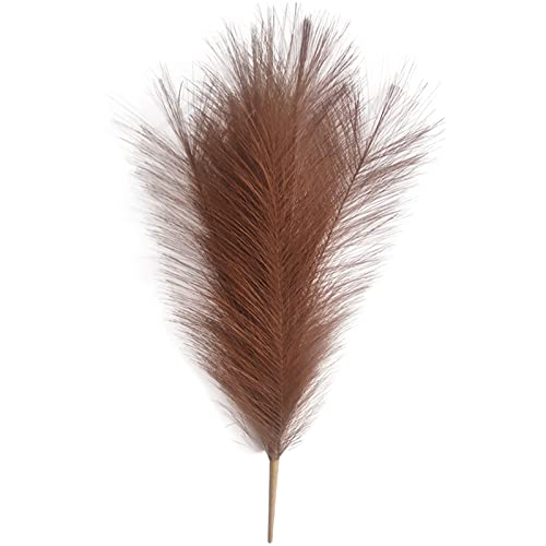 Pampasgras Deko 50cm Pampas Secas Gras Dekor Kunstrasen Gefälschte Blume Hochzeit Home Schlafzimmer Wohnzimmer(Coffee) von GFDSGRE