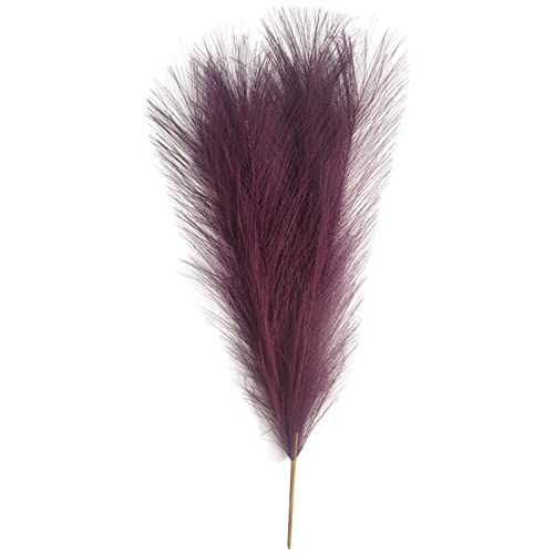 Pampasgras Deko 50cm Pampas Secas Gras Dekor Kunstrasen Gefälschte Blume Hochzeit Home Schlafzimmer Wohnzimmer(Dark Purple) von GFDSGRE