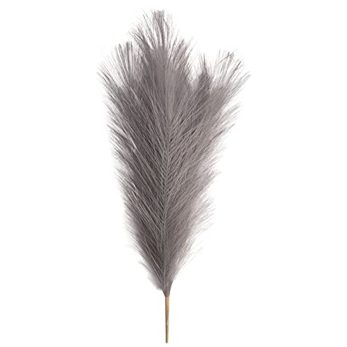 Pampasgras Deko 50cm Pampas Secas Gras Dekor Kunstrasen Gefälschte Blume Hochzeit Home Schlafzimmer Wohnzimmer(Light Gray) von GFDSGRE