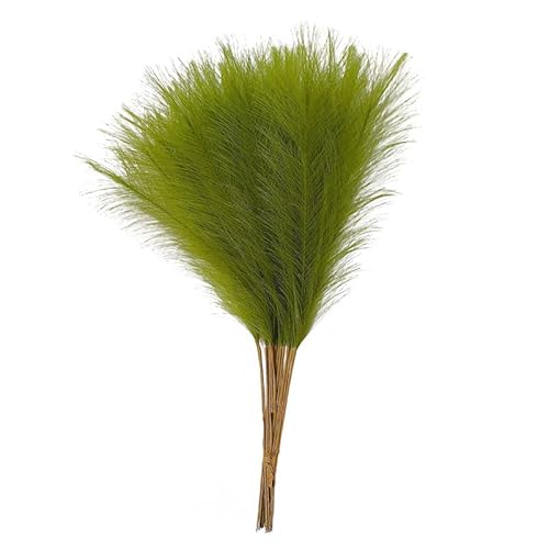 Pampasgras Deko 55CM 10PCS Flauschigen Pampas Gras Decor Blume Gefälschte Pflanze Reed Simulierte Hochzeit Party Dekoration Künstliche Blumen(7) von GFDSGRE
