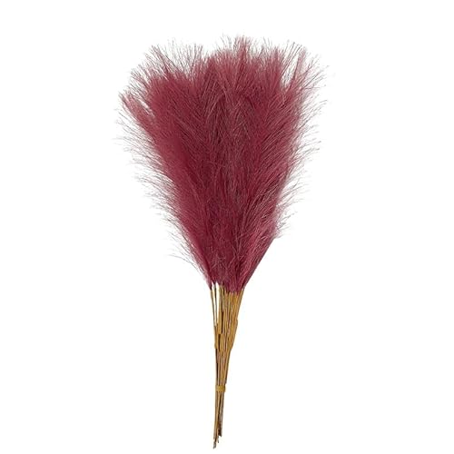 Pampasgras Deko 55CM 10PCS Flauschigen Pampas Gras Decor Blume Gefälschte Pflanze Reed Simulierte Hochzeit Party Dekoration Künstliche Blumen(Light Purple) von GFDSGRE