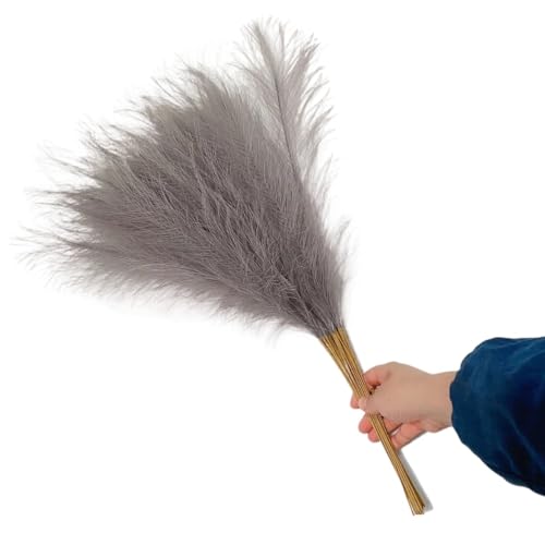Pampasgras Deko 55CM Flauschigen Pampas Gras Dekor Blume Gefälschte Pflanze Reed Simulierte Hochzeit Party Dekoration Künstliche Blumen(GY) von GFDSGRE