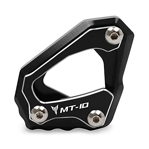 SeitenstäNder Verbreiterung Motorrad CNC Kickstand Foot Side Stand Extension Pad Support Platte Anpassungsanpassung for Yamaha MT-10 MT 10 MT10 FZ-10 FZ10 R1M R1 M 2015-2021 SeitenstäNder Motorrad(Noi von GFDSGRE