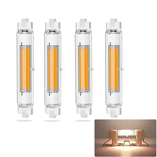 GFDYTG R7S LED 78mm Dimmbar,20W 78mm LED Lampen Ersatz für 200W Halogenstab,R7S LED COB Glühbirne Naturweiß 4500K 2000LM Kein Flackern,LED Stab 360° Strahlbeleuchtung,AC 220-240V,4er Pack von GFDYTG