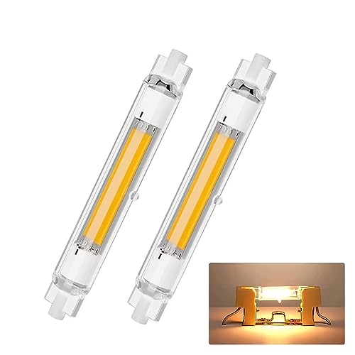 GFDYTG R7S LED 78mm Dimmbar,R7S LED 78mm 20W Lampen Ersatz für 200W Halogenstab,R7S LED COB Glühbirne Warmweiß 3000K 2000LM Kein Flackern,360° Strahlbeleuchtung,AC 220-240V,2er Pack von GFDYTG