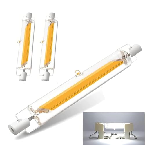 GFDYTG R7S LED 78mm Dimmbar Lampen,10W R7S LED COB 78mm Ersatz für 100W Halogenlamp, Kaltweiß 6000K 1000LM,Kein Flackern, 360°Abstrahlwinkel,2er Pack von GFDYTG