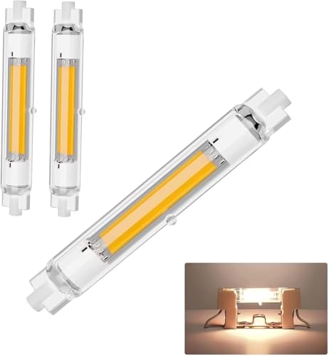 GFDYTG R7S LED 78mm Dimmbar Lampen,20W R7S LED 78mm Ersatz für 200W Halogenlamp,R7S LED COB Glühbirne Warmweiß 3000K 2000LM,Kein Flackern,360°Abstrahlwinkel,LED Leuchtmittel,2er Pack von GFDYTG