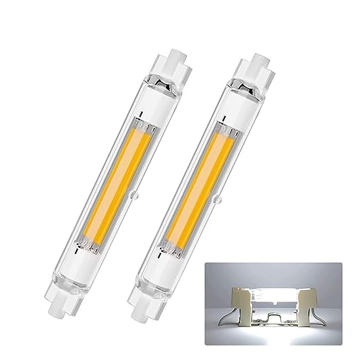 GFDYTG R7S LED 78mm Dimmbar Lampen,R7S LED 78mm 20W Ersatz für 200W Halogenstab,R7S LED COB Glühbirne Kaltweiß 6000K 2000LM Kein Flackern,360° Strahlbeleuchtung,AC 220-240V,2er Pack von GFDYTG