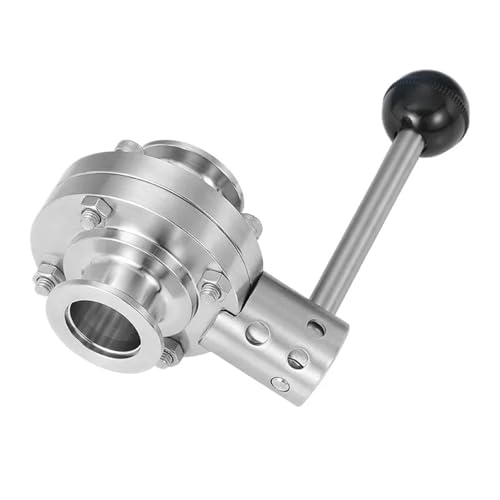 GFGWXMQB KF 16 25 40 50 Vacuum Clamp Ferrule Butterfly Valve SUS 304 Stainless Steel Sanitarry Plumbing Flow Control(KF25) von GFGWXMQB