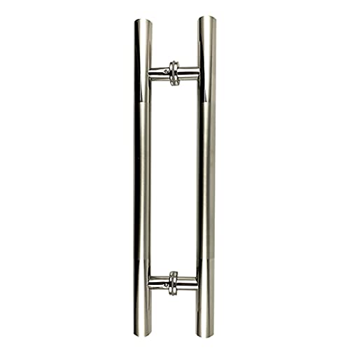 Gate Hardware Haltbarer 304 Edelstahl, gebürstetes Rundrohr, Türgriff, Glastürgriff, Drückergriff, Holztür, Schiebehandlauf (38 x 500 x 300 mm) von GFHQDPSC