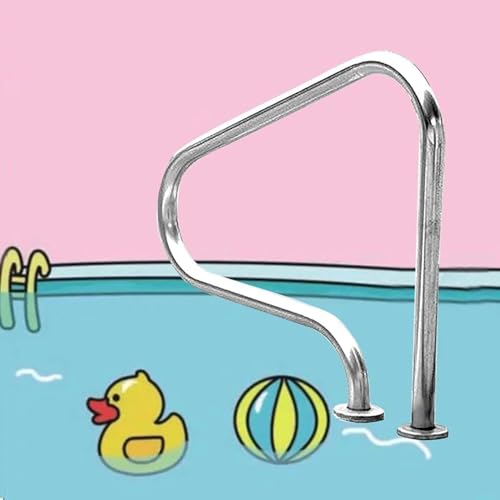 Pool-Handlauf, Schwimmbad-Handläufe für eingelassene Pools, 1 Stück Poolgeländer-Handläufe aus Edelstahl 304, einfach zu installieren, komplettes Zubehör-Set * 1 Pool-Handlauf, Schwimmbad-Handläufe für eingelassene Pools, 1 Stück Poolgeländer-Handläufe aus Edelstahl 304, einfach zu installieren, komplettes Zubehör-Set * 1 von GFHQDPSC