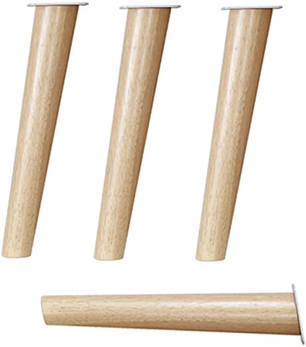 Reife Füße Beine Tischbeine Massivholzmöbelbeine 4 DIY Holzfarbe Sofa Stützfüße Tischbeine Couchtisch TV-Tischbeine Schrägkegel Plus Bettzubehör (Farbe: 30,8 cm) von GFHQDPSC