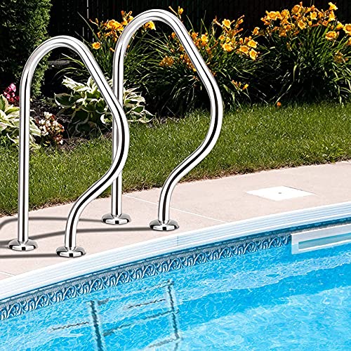 Schwimmbad-Sicherheitshandlauf Schwimmbad-Handlauf Edelstahl-Poolgeländer Silber Rostfreier Pool-Handlauf Humanisierter Leiter-Stufen-Handlauf Einfach zu installieren Schwimmbad-Sicherheitshandlauf Schwimmbad-Handlauf Edelstahl-Poolgeländer Silber Rostfreier Pool-Handlauf Humanisierter Leiter-Stufen-Handlauf Einfach zu installieren von GFHQDPSC